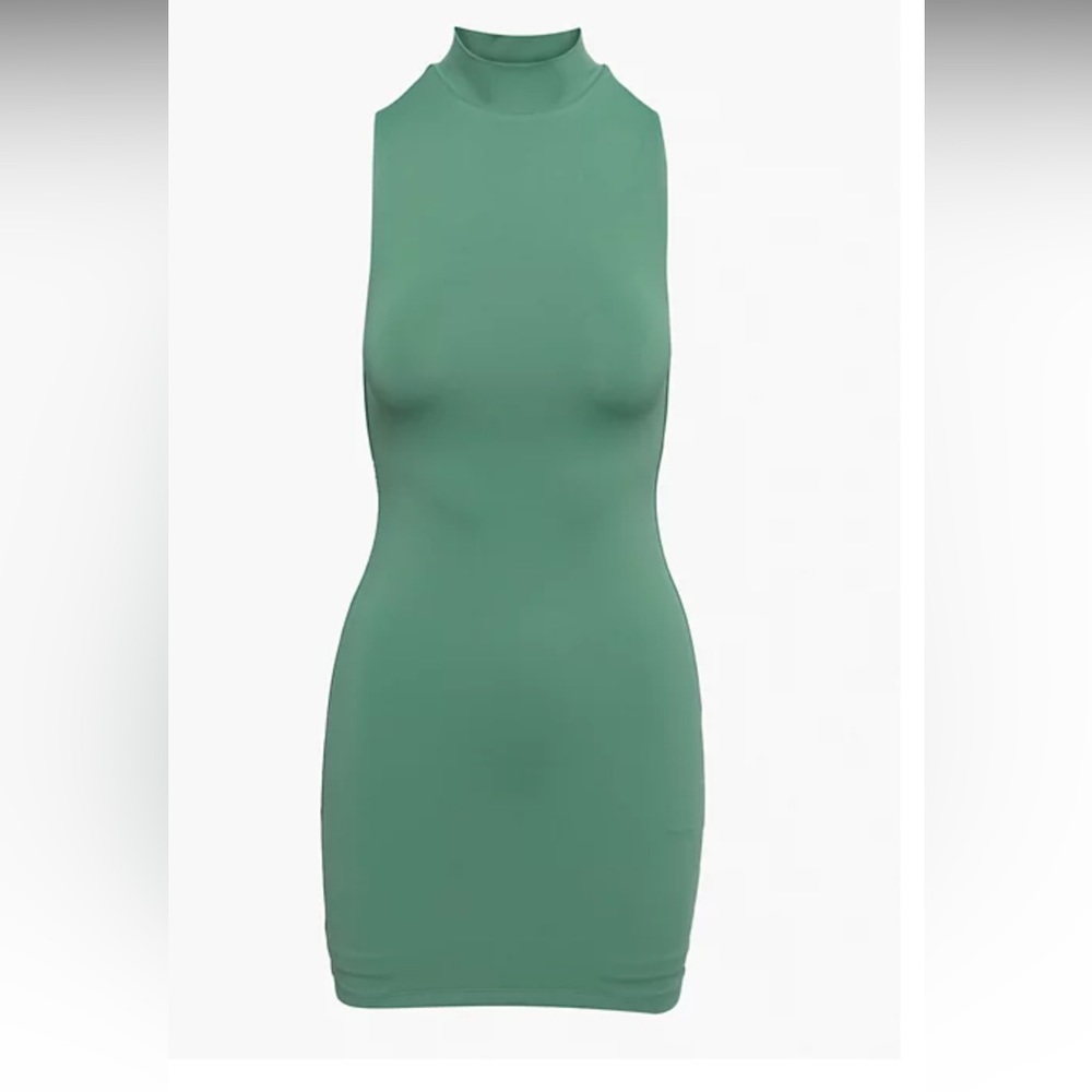Aritzia Babaton Contour Mockneck Mini Dress Forest Green M